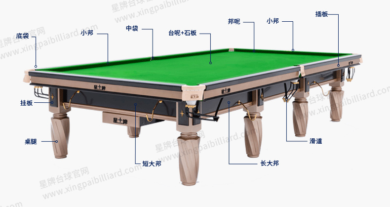 j9.com英式台球桌昆吾型号